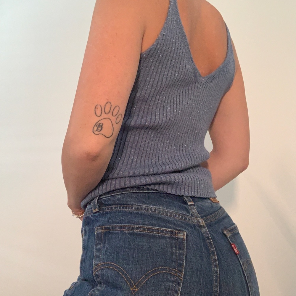 Blue Sparkly Tank Top